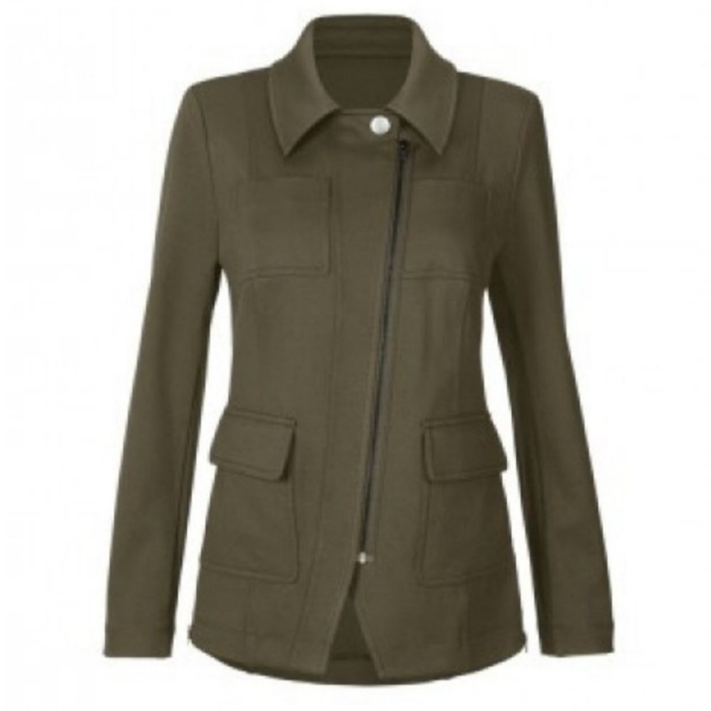 Cabi Jacket Green Full Zip outerwear size small